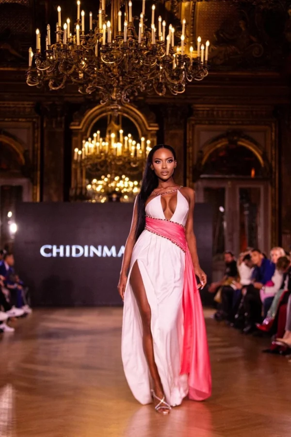 Jewel Embellished Draped Gown - Image 2