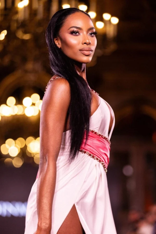Jewel Embellished Draped Gown - Image 3