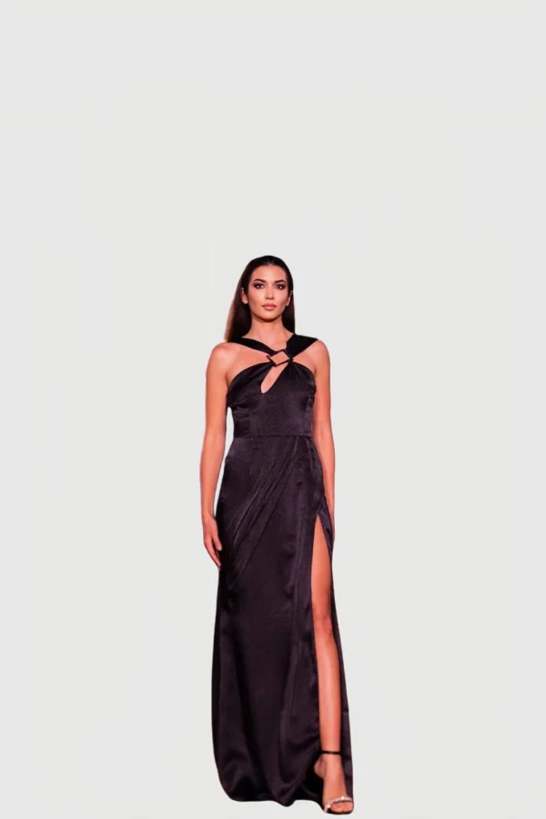 Multi Strap Pleated Gown